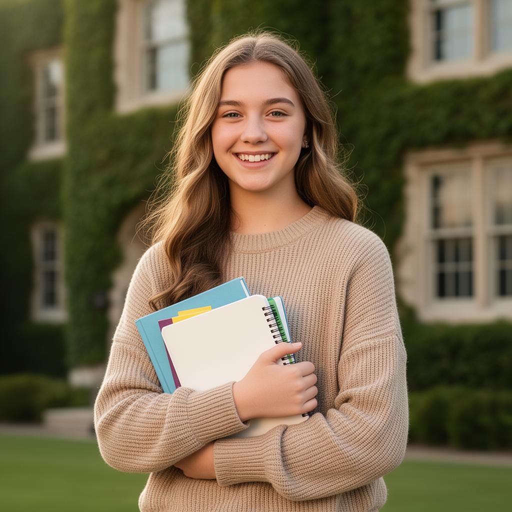Confident high school senior